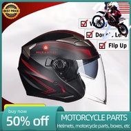 Akses motor ☉GXT™ Helmet motor Topi keledar motorcycle GXT helmet double visor open face motosikal bike helmet moto Stylish dual lens☟