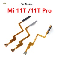 For Xiaomi Mi 11T Mi11T Pro Fingerprint Sensor Home Return Key Menu Button With Power Flex Cable