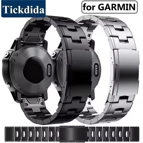 Titanium Alloy Strap for Garmin Fenix 7 7X Pro 6X Tactix MARQ Athlete Adventurer Golfer Captain Avia