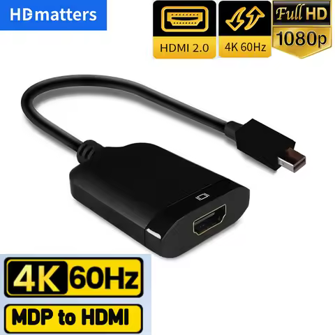 4K 60Hz Mini DisplayPort to HDMI 2.0 cable adapter Active Mini DisplayPort 1.4 to HDMI 2.0 video ada