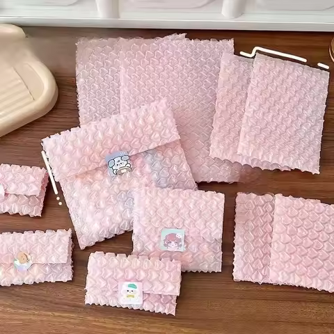 Heart Shape Air Bubble Envelope Bag Shockproof Foam Shipping Packaging Pouch Anti-break Fragile Prot