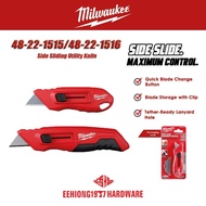 MILWAUKEE 48-22-1515 48-22-1516 Compact Side Sliding Utility Knife Cutter With Spare Blade Belt Clip 48221515 48221516