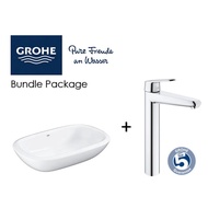 GROHE Eurostyle Counter Top Basin BUNDLE With GROHE Eurodisc Tall Basin Mixer Tap