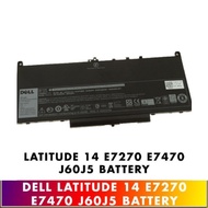 Dell Latitude 14 E7270 E7470 J60J5 J6OJ5 7.6V 55Wh Original Battery Ready Stock Malaysia