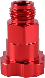Gorise Aluminium M16x1.5 SprayGun Adapter Red Threaded Cup Adapter for Gravity Feed Spray Guns Paint