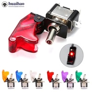 HUAIHAO DC 12V 20A Auto Car Boat Truck Illuminated With LED Toggle Switch Safety Aircraft Flip Up Co