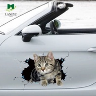ALANFY Car 3D Cat Stickers, Waterproof 3D Cat Cat in The Crack Sticker, Car Accessories Universal PV
