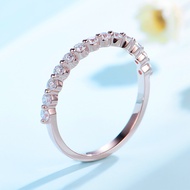 Kuololit 585 14K 10K 18K Rose Gold Bubble Ring for Women Moissanite Solitaire Ring Matching Wedding Diamonds Band Engagement New