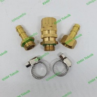 NEPEL ANTI KUSUT 1/4" KOMPLIT SELANG AIR KOMPRESSOR SWIVEL