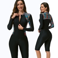 【Shop with Confidence】 Long Sleeve Swimsuit Rashguard Women Surfing Swimwear Diving Print Swimming Suit Ffor Women Bodysuit Rash Guard