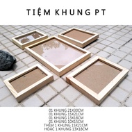 Bộ 5 Khung ảnh A4 A5 A6 13x18 - Khung hình gỗ thông mặt kính để bàn treo tường - Khung ảnh treo tườn