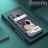 เคส Chenyyka สำหรับ Infinix Smart 4เคส X653 4C สมาร์ทมีน้ำค้างแข็งโปร่งใสอวกาศนักบินอวกาศแข็งรูปแบบขอบสี่เหลี่ยมด้านข้างเคสป้องกันกล้องปลอกซิลิโคนกันกระแทกเคสนิ่ม