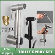 [HOT]304 Stainless Steel Black Wall Mounted Bidet Spray Bidet Spray Flusher Toilet Bidet Spray