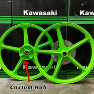 🔥Ar80 KAWASAKI SPORT MESIN BESI TEBAL EX5 DREAM WAVE100 PNP HUB SPROCET HIJAU GREEN AR 80 18 rims BA