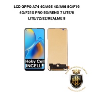 Lcd a74 4g/a95 4g/a96 5g/f19 4g original oled support finger print /incell