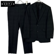 Burberry Black Label 黑色陰影格紋全襯裡西裝 [二手]