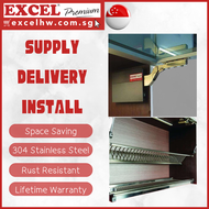 [Excel Hardware] E007-Sus304 Dish Tray + Costanzo Costanzo Top Stay Lift Up System Nero Black Cover