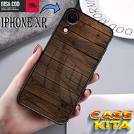 Case iPhone XR casing iPhone XR - Case Motif Kayu ( CASE KITA )- Pelindung Mika Hardcase Softcase Mu