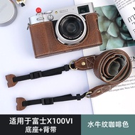 Fuji X100VI Camera Bag Leather Cover Battery Direct Access Simulation Leather Water Buffalo Pattern