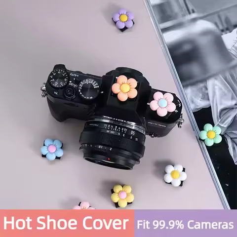 Camera Hot Shoe Cover Cute Cartoon Flower Cap for Canon R50 Nikon Z50 Z30 Sony Fuji Olympus Pentax P