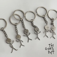 The Goats Dept - IDGAF Middle Finger Love Couple HangMan KeyChain Original / tgd1005 hanging key cha