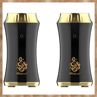 (EJVF) 2X Burner Portable Electric Dukhoon Arabian Censer Rechargable Car Incense Burner Aroma Diffu