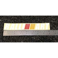 Stiker kereta RALLIART Cutting Tampal luar 20cm X 3cm