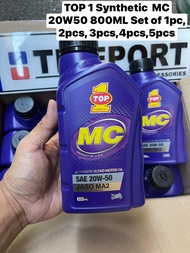 ORIGINAL TOP 1 Synthetic OIL MC SAE 20W50 High Performance Motorcycle 800ml (1,2,3,4,5)PCS