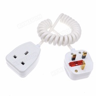 UK BS1363 Plug to Socket Male to Female Power Extension Cable Hotel Wall Hanging Hair Dryer Tube Spr