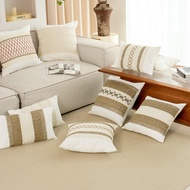 Pillowcase Imitation Linen Pillowcase Without Core 45x45 Office Sofa Lumbar Support Case