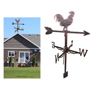 LazaraLife Rooster ตกแต่งกังหันลม Weather Vane สีดำ Garden Mountสแตนเลส Weather Vane ฟาร์ม Retro ทนท