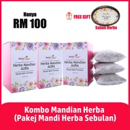 Mandian Herba Ibu Berpantang | Kombo Set Daun Mandian Ibu Bersalin Pakej Sebulan | Aura Inner