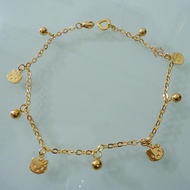 18K Gold TITANIUM Anklet HK01 FREE BOX