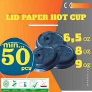 [1 BOX] black paper cup lid Paper Cup Hot Lid Paper Cup Black Thick 9oz/8oz/6.5oz/4oz