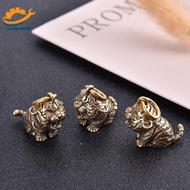 [MR] Brass Cartoon Little Tiger Animal Keychain Pendant Zodiac Tiger Small Pendant TH