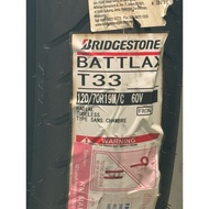 Bridgestone Tyre Battlax T33 120/70ZR19+170/60ZR17 Pair Tahun 2025