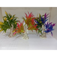 Aquarium Decoration avilo Tree Weed Leaves Plastic Color