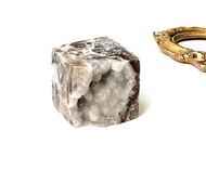 天然閃鋅礦共生白水晶砂糖晶花球立方 家居 辦公室 療癒 擺件