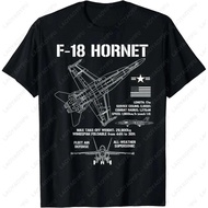 COD F18 Hornet Fighter Jet Specs Military Aircraft F18 TShirt Short Sleeve Casual 1 Cotton T Shirt H