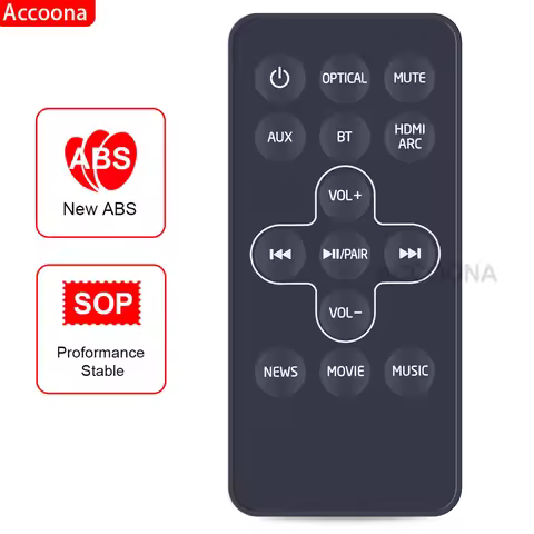 Remote Control For Dutch Originals DO-SV-BTSB2-B & Polaroid PLA18SB001 2.0 2.1 Channel Bluetooth Sou
