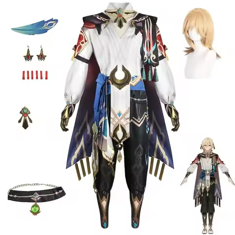Game Genshin Impact Kaveh Cosplay Costume Outfit Accessories Uniform Halloween Kaveh Outfits for Ani
