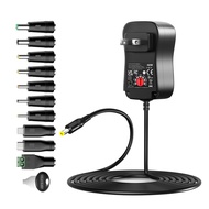 24V DC Power Supply 5V 6V 9V 12V 15V 19V 20V 24Volt Universal Power Charger 48W Adjustable Voltage S