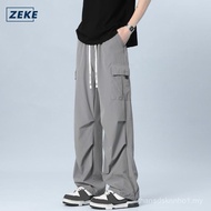 ZEKE B0048 Cargo Pants Seluar Panjang Kerja Lelaki Pocket Plain Trouser Tactical Men Shirred Waterpr