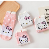 Mrs.socks Hello Kitty Cartoon Pink Cute Sock Socks Women Ankle Stokin Stoking Stocking Sarung Kaki K