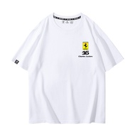 F1 Ferrari Fleet Rider T-Shirt 16 Leclair 44 Hamilton Car Fan Short-Sleeved Custom Short-Sleeved Rac