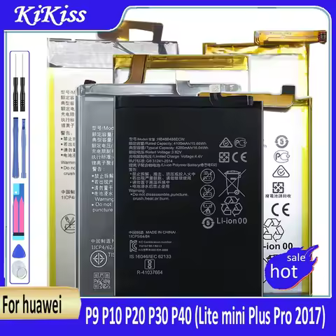 Battery for huawei P smart Z 2019/P9 P10 P20 P30 P40 (Lite mini Plus Pro 2017)/P9lite 2017 ELE-L09 E