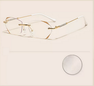 時尚防藍光高清無框超輕抗疲勞老花眼鏡(規格:205金色 防藍光150度【建議50-54歲】)#