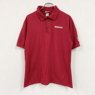 RED KAP RED Kap 短袖企業標誌 Polo 衫，日產，紅色， M 碼，古著