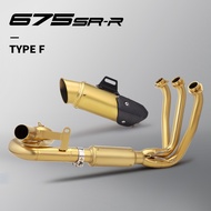 Full Exhaust System For 675SR 675R 675NK Motorcycle Exhaust Muffler Modify 675SRR Exhaust Escape