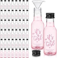 Boao 50 Pcs Baby Shower Favors for Guests Include 50 It's a Girl 1.7oz Mini Empty Plastic Alcohol Sh